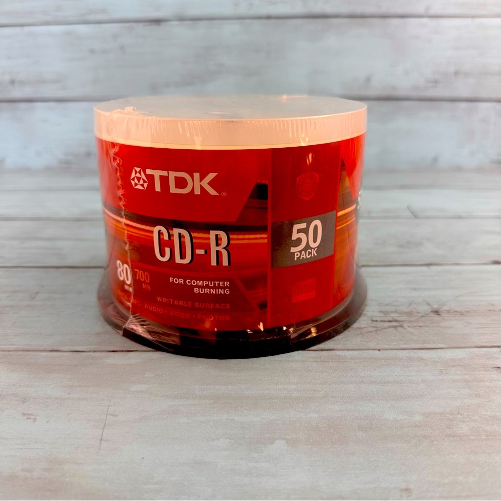 TDK CR-R Recording CD’s 80 minutes 700mb 50 pack spindle, in plastic